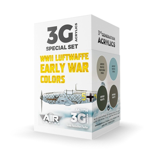 [AK11716] Aircraft Sets - WWII Luftwaffe Early War Colors SET 3G