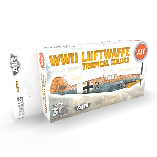 [AK11719] Aircraft Sets - WWII Luftwaffe Tropical Colors SET 3G