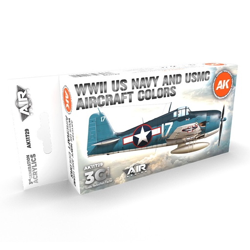 [AK11729] Aircraft Sets - WWII US Navy & USMC Aircraft Colors SET 3G