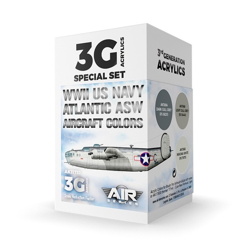 [AK11731] Aircraft Sets - WWII US Navy ASW Aircraft Colors SET 3G