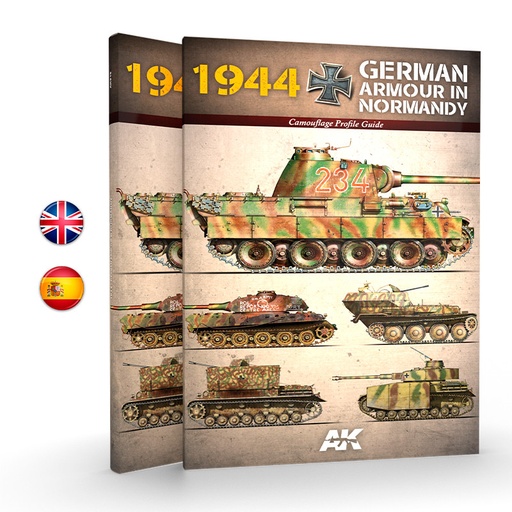[AK916] Book - 1944 GERMAN ARMOUR IN NORMANDY Camouflage Profile Guide - EN
