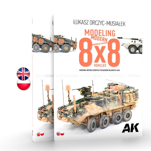[AK130017] Book - Modeling Modern Armored Fighting 8X8 Vehicles (EN/PL)