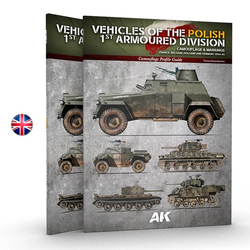 [AK130010] Book - VEHICLES OF THE POLISH 1ST ARMOURED DIVISION (CAMOUFLAGE PROFILE GUIDE) (EN)