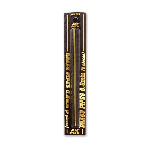[AK9105] Building material - BRASS PIPES 0,6mm, 5 units