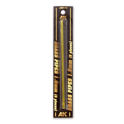 [AK9109] Building material - BRASS PIPES 1,0mm, 5 units