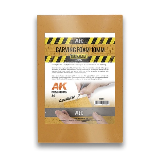 [AK8094] Building material - CARVING FOAM 10MM A4 SIZE (305 x 228 MM)
