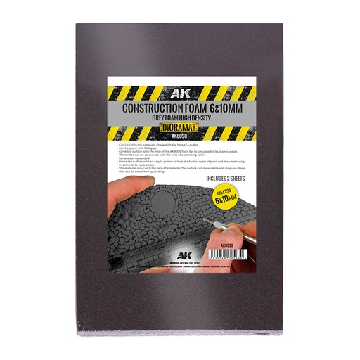 [AK8098] Building material - CONSTRUCTION FOAM 6&10mm-Blue Foam195x295mm(2SHEETS)