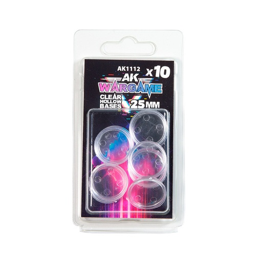 [AK1112] CLEAR HOLLOW BASE 25mm - 10 units