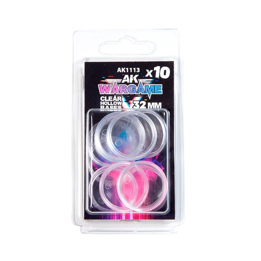 [AK1113] CLEAR HOLLOW BASE 32mm - 10 units