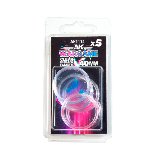 [AK1114] CLEAR HOLLOW BASE 40mm - 5 units