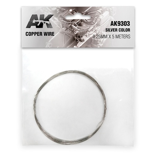 [AK9303] Copper wire - Copper Wire 0.25mm x 5 meters SILVER COLOR