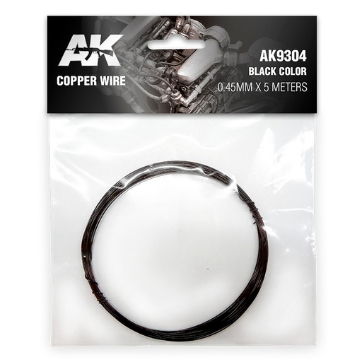 [AK9304] Copper wire - Copper Wire 0.45mm x 5 meters BLACK COLOR