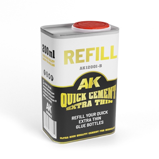 [AK12001-B] Glues & Cement - REFILLQUICK CEMENT EXTRA THIN