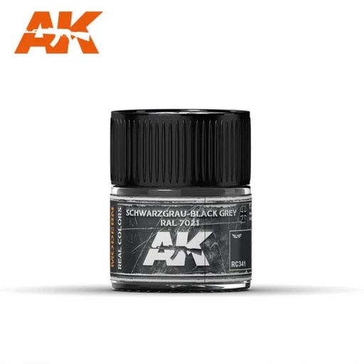 [RC341] Real Color Paint - Schwarzgrau – Black Grey RAL 7021 - 10ml