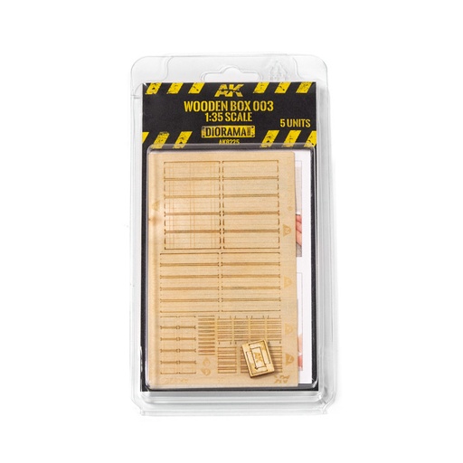 [AK8225] Realistic Accesories - LASER CUT WOODEN BOX 001 1:35. 5 UNITS