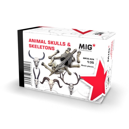 [MP35-424] Resins - ANIMAL SKULLS & SKELETONS 1:35