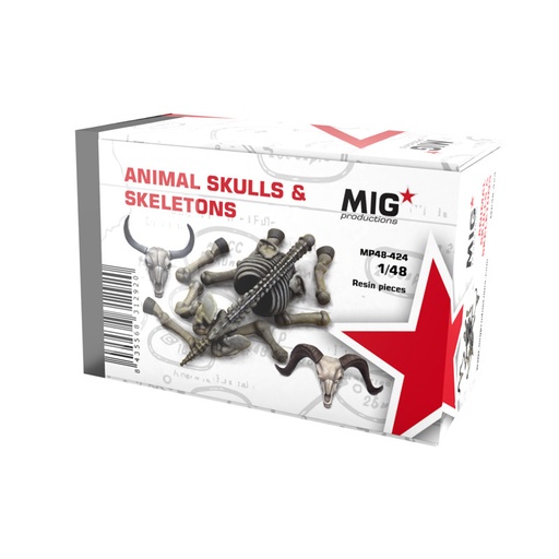 [MP48-424] Resins - ANIMAL SKULLS & SKELETONS 1:48