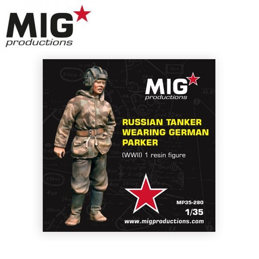 [MP35-280] Resins - RUSSIAN TANKER WEARING GERMAN PARKER (WWII) 1:35