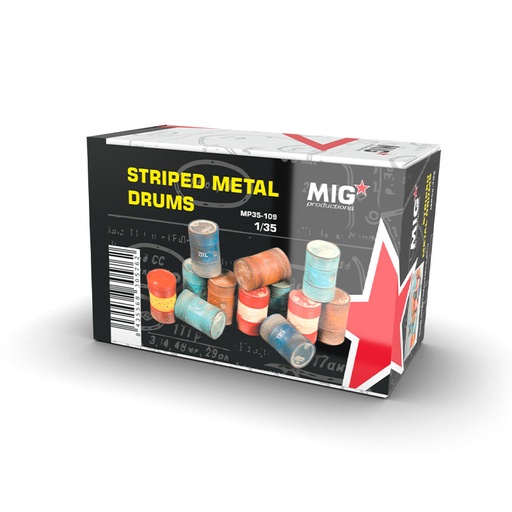 [MP35-109] Resins - STRIPED METAL DRUMS 1:35