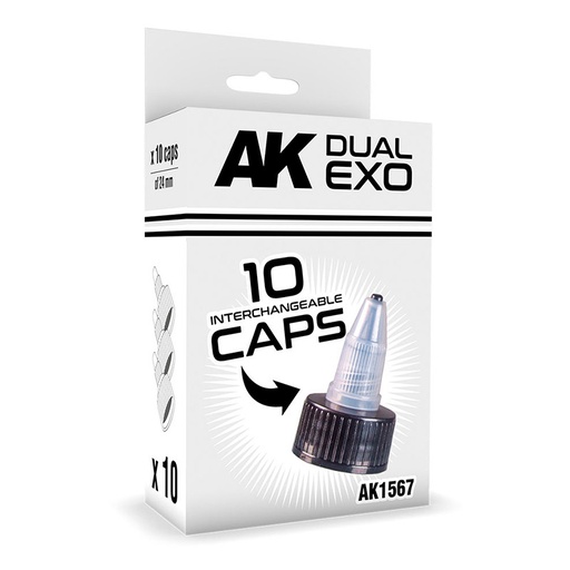 [AK1567] Set Black Caps (24mm Diameter)