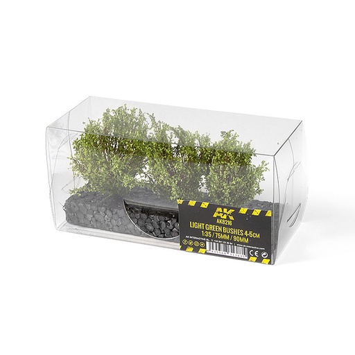 [AK8216] Shrubs & Bushes - LIGHT GREEN BUSHES 4-6CM