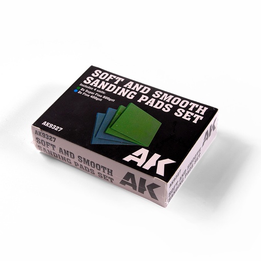 [AK9327] Soft and Smooth Sponge Sandpaper SET 4 units