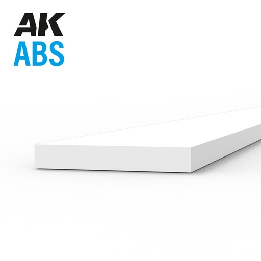[AK6718] Strips 0.75 x 5.00 x 350mm - ABS Strip