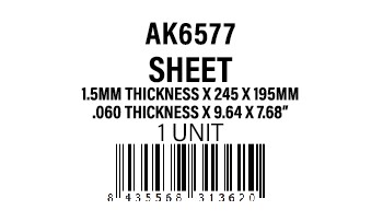 [AK6577] STYRENE SHEET - 1.5mmthickness x 245 x 195mm