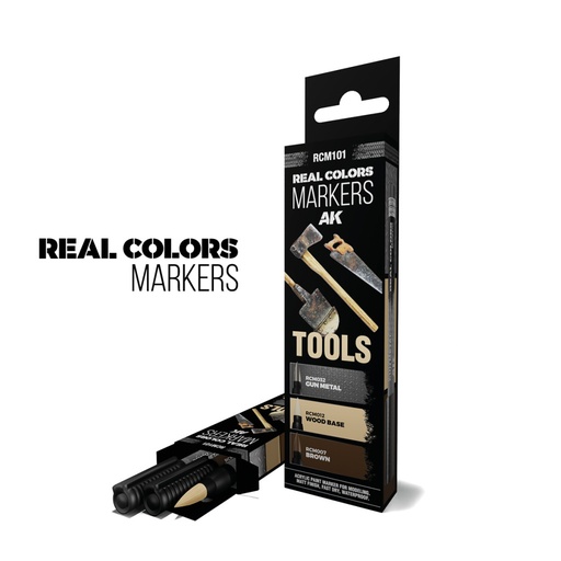 [RCM101] TOOLS - SET 3 REAL COLORS MARKERS