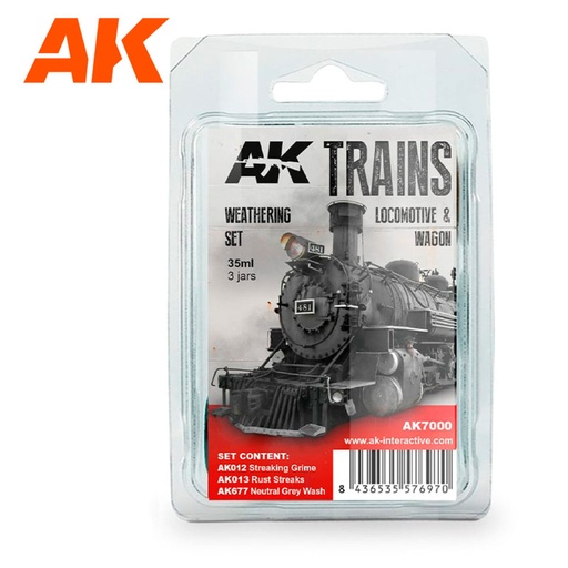 [AK7000] Trains Weathering ships Sets - LOCOMOTIVE & WAGON