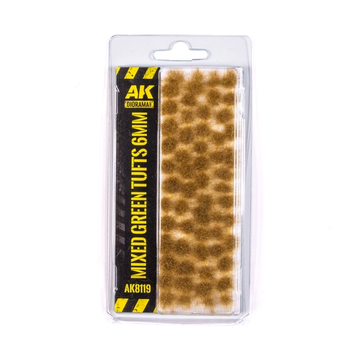[AK8119] Tufts - MIXED GREEN TUFTS 6mm