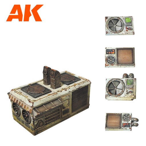 [AK1351] WARGAME - AIR CONDITIONING SET (RESIN 30-35MM)
