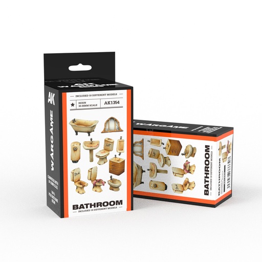 [AK1354] WARGAME - BATHROOM SET (RESIN 30-35MM)