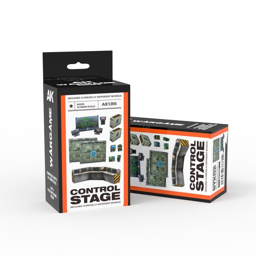 [AK1355] WARGAME - CONTROL STAGE SET (RESIN 30-35MM)