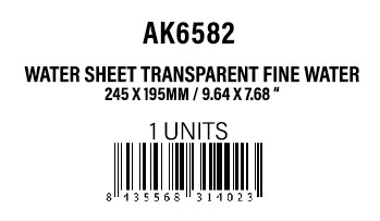 [AK6582] Water Sheet Transparent Fine Water 245x195mm