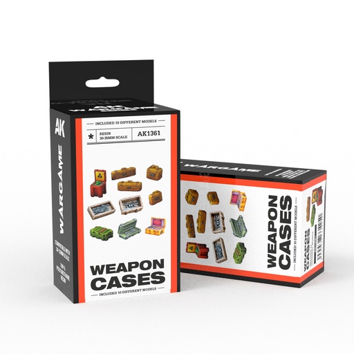 [AK1361] WEAPON CASES SCENOGRAPHY WARGAME SET  (30-35MM)