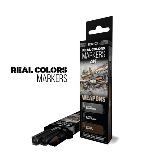[RCM103] WEAPONS - SET 3 REAL COLORS MARKERS