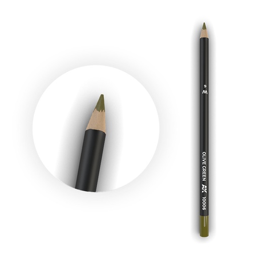 [AK10006] Weathering pencils - Watercolor Pencil Olive Green