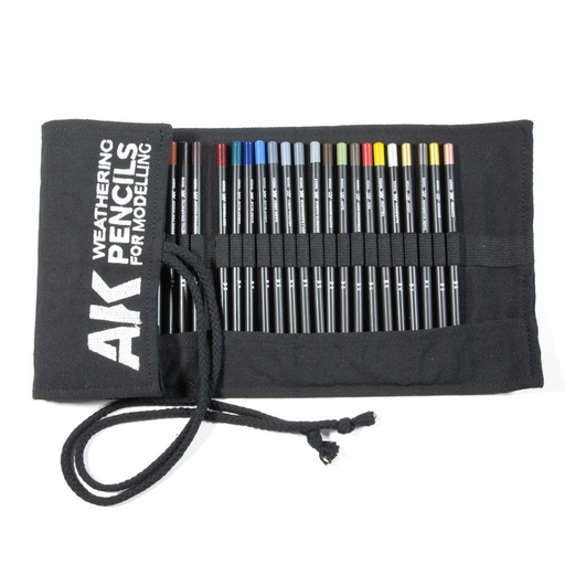 [AK10048] Weathering pencils - WEATHERING PENCILS FULL RANGE CLOTH CASE (37 waterpencil colors)