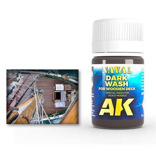 [AK301] Weathering products for ships - DARK WASH FOR WOOD DECKS