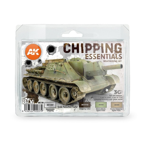 [AK138] Weathering Sets - CHIPPING ESSENTIALS WEATHERING SET