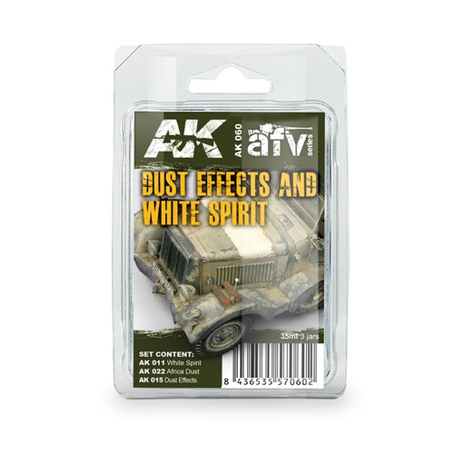 [AK060] Weathering Sets - DUST EFFECTS AND WHITE SPIRIT SET