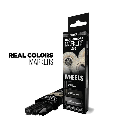 [RCM102] WHEELS - SET 3 REAL COLORS MARKERS