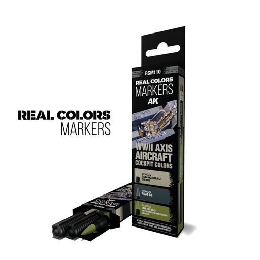 [RCM110] WWII AXIS AIRCRAFT COCKPIT COLORS - SET 3 REAL COLORS MARKERS