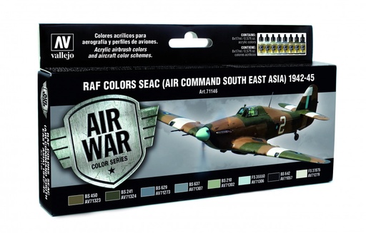 [71146] 71146 Model Air - Seac (Air Command South East Asia) 1942-45 Paint set