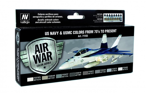 [71155] 71155 Model Air - US Navy & USMC Colors from 70's to present Paint set