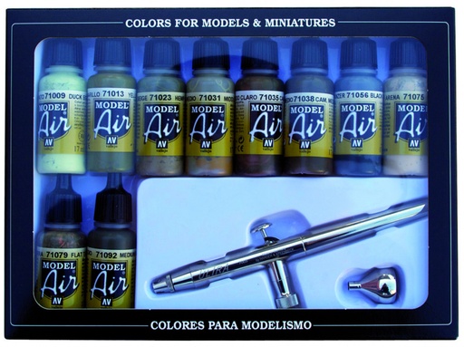[71168] 71168 Model Air - Camouflage Colors (10) + Airbrush Paint set