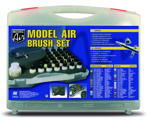 [71173] 71173 Model Air - Camouflage Colors & Airbrush (29) Paint set