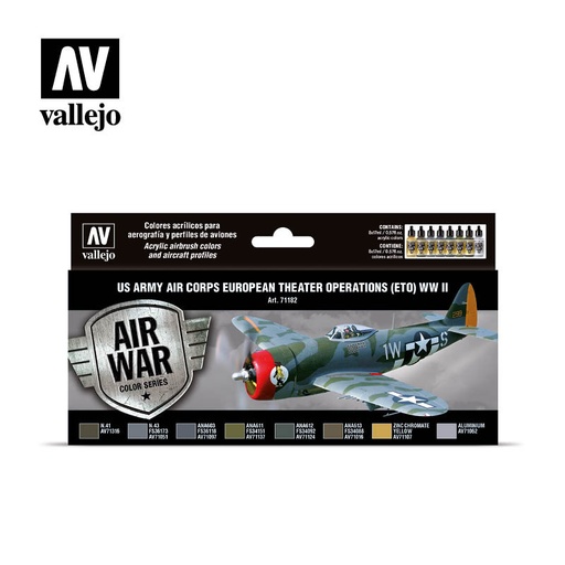 [71182] 71182 Model Air - US Army Air Corps European Theater Op. (ETO) WWII Paint set