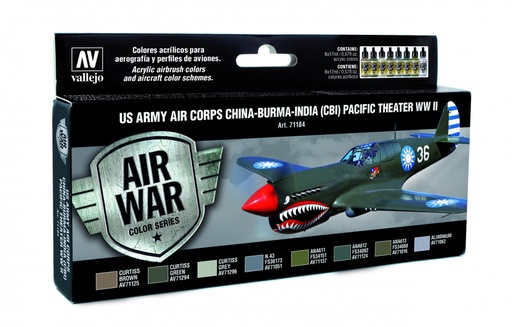 [71184] 71184 Model Air - US Army Air Corps China-Burma-India Pacific Theather (CBI) WWII Paint set